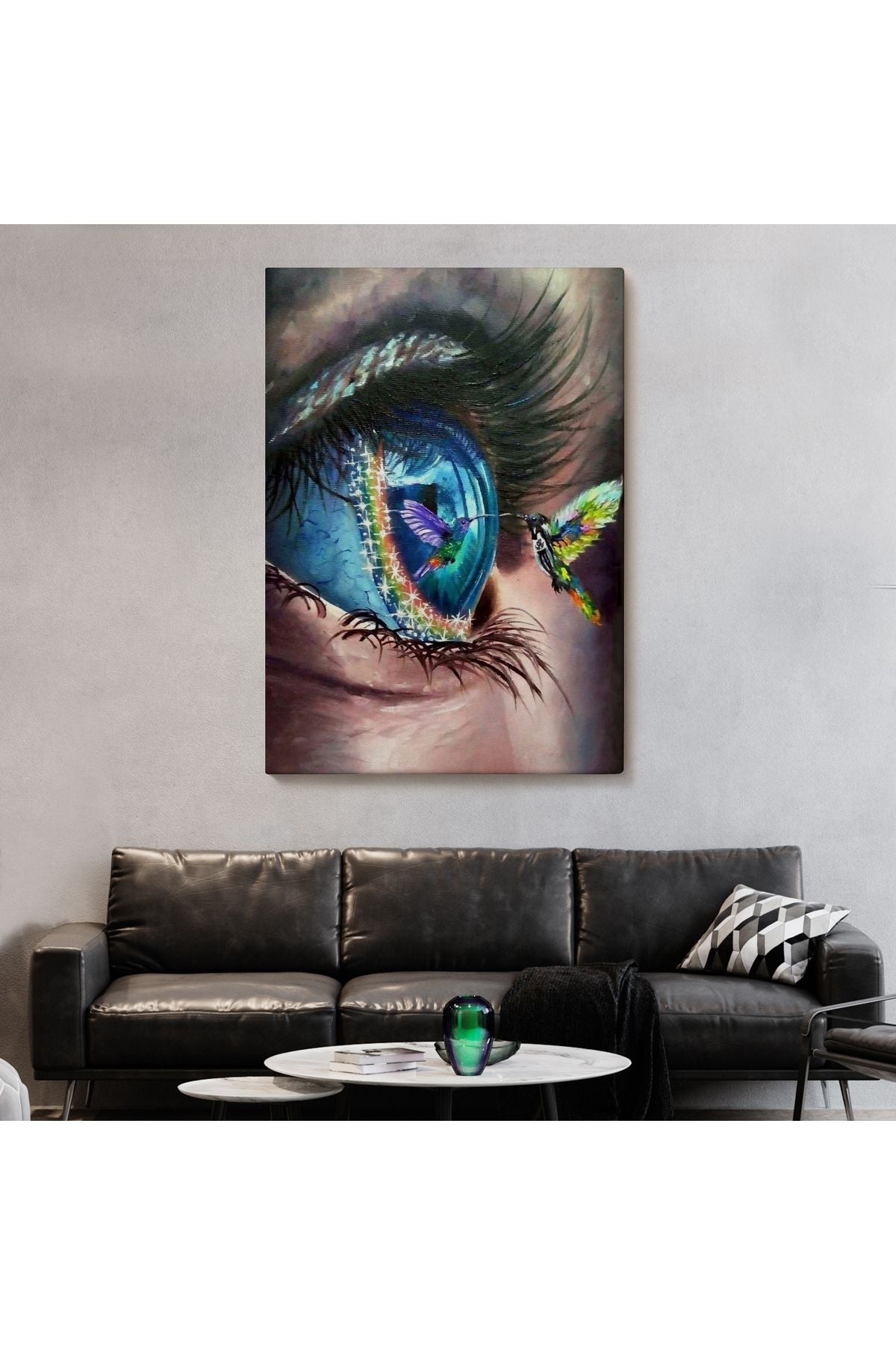 Gözdeki Kuş Sürreal Duvar Tablosu-6351
