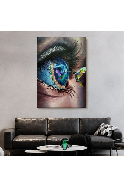 Gözdeki Kuş Sürreal Duvar Tablosu-6351