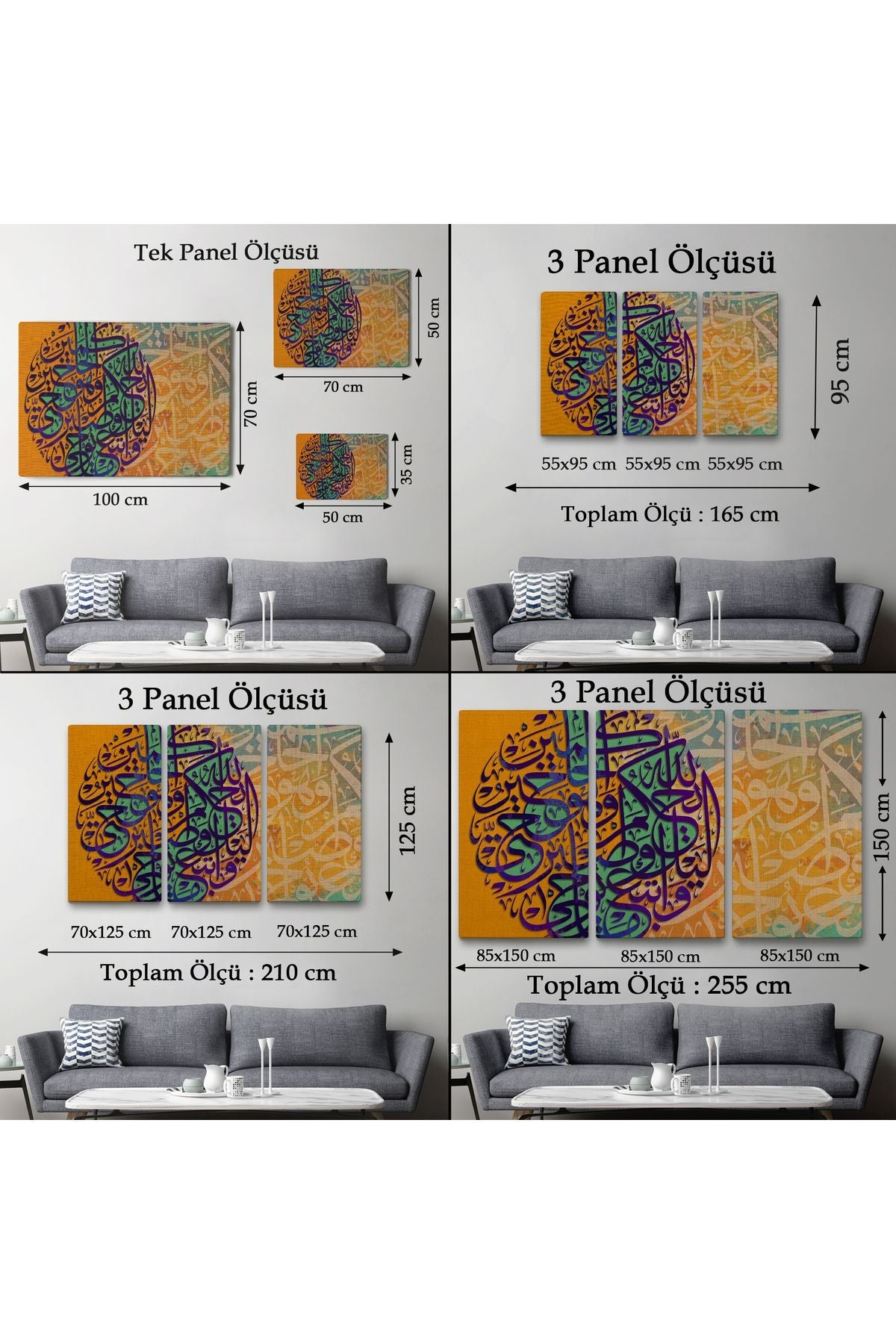 Kanvas Tablo-Sana Vahyolunana Uy ve Allah Hükmünü Verinceye Kadar Sabret, Hat Tablo 3401