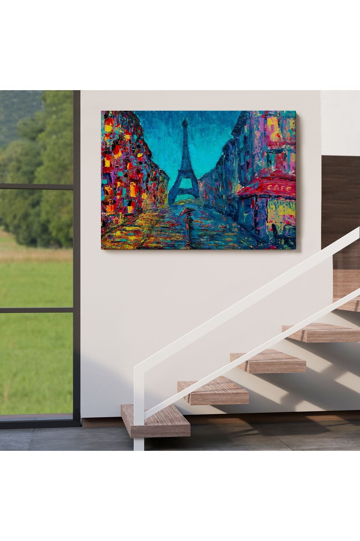 Fransa Paris Sokakları Duvar Tablosu-1219