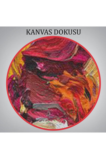 Soyut Yüz Kanvas Tablo, Renkli Yüz Kanvas Sanat Tablo-5220