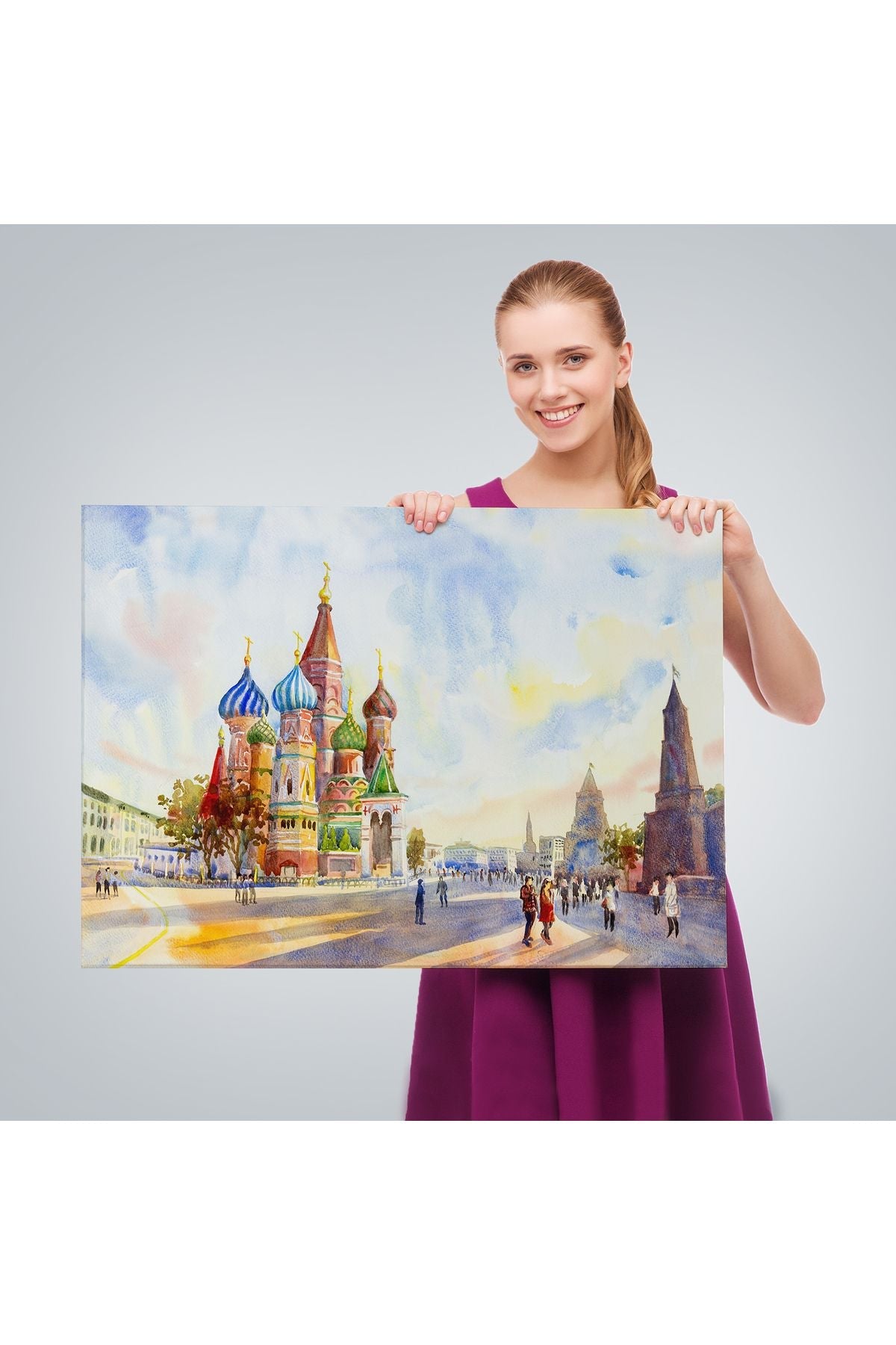 Kremlin Ve Kızıl Meydan Aziz Basil Katedrali Moskova Tablo-3559