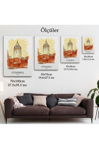 Galata Kulesi İstanbul Dekoratif Kanvas Tablo-5921