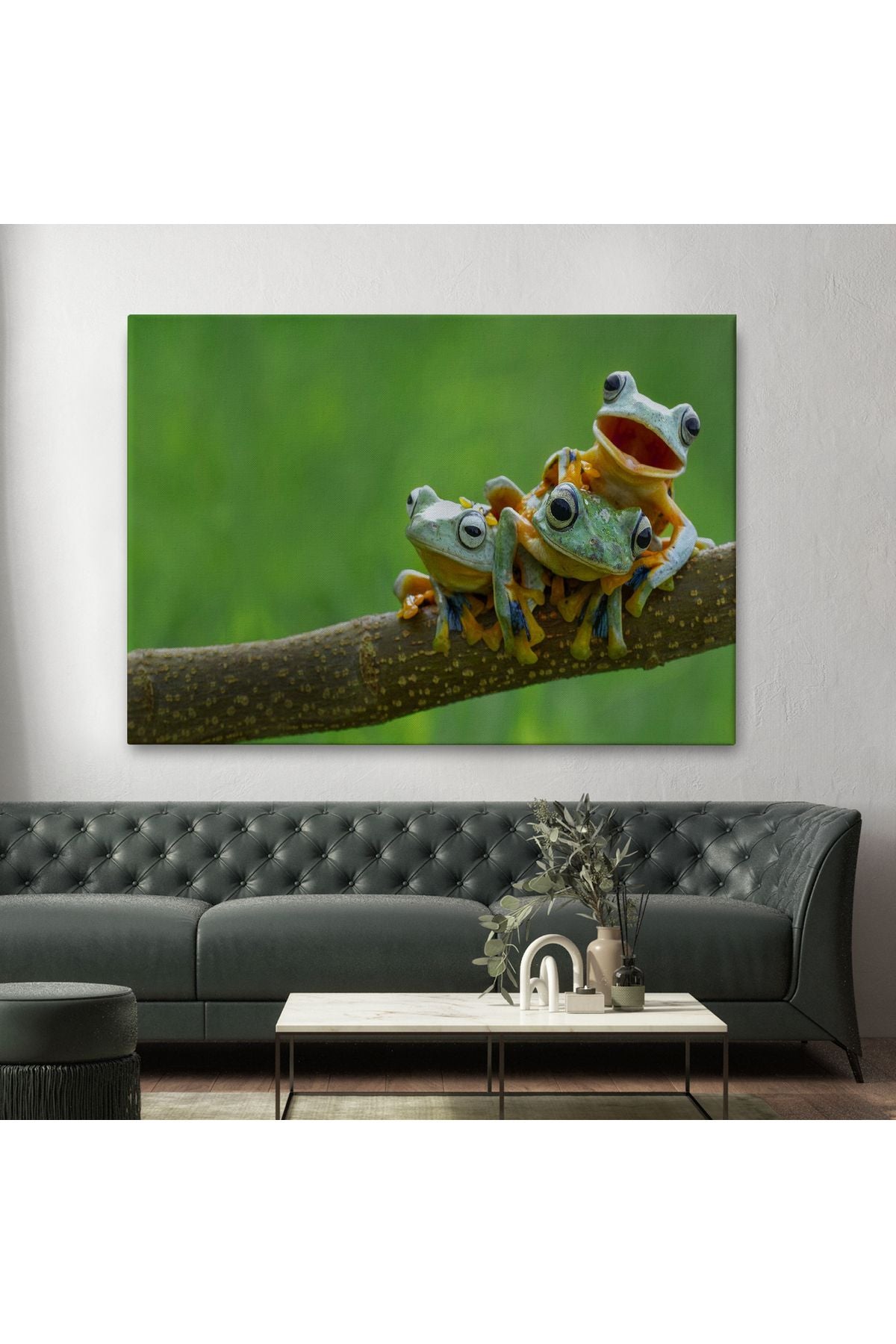 Küçük Kurbağalar Dekoratif Kanvas Tablo 1179