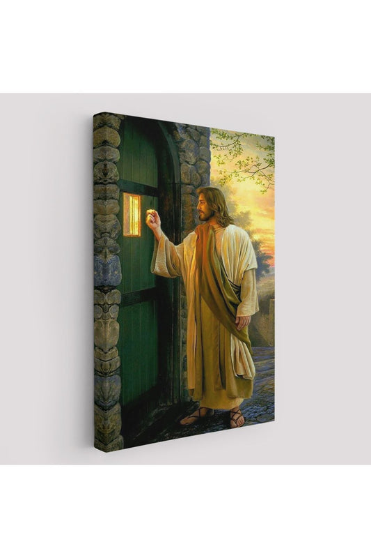 İsa Mesih Kapıyı Çalıyor, Hristiyan Duvar Sanatı, Kilise Hediyesi Kanvas Tablo-5271