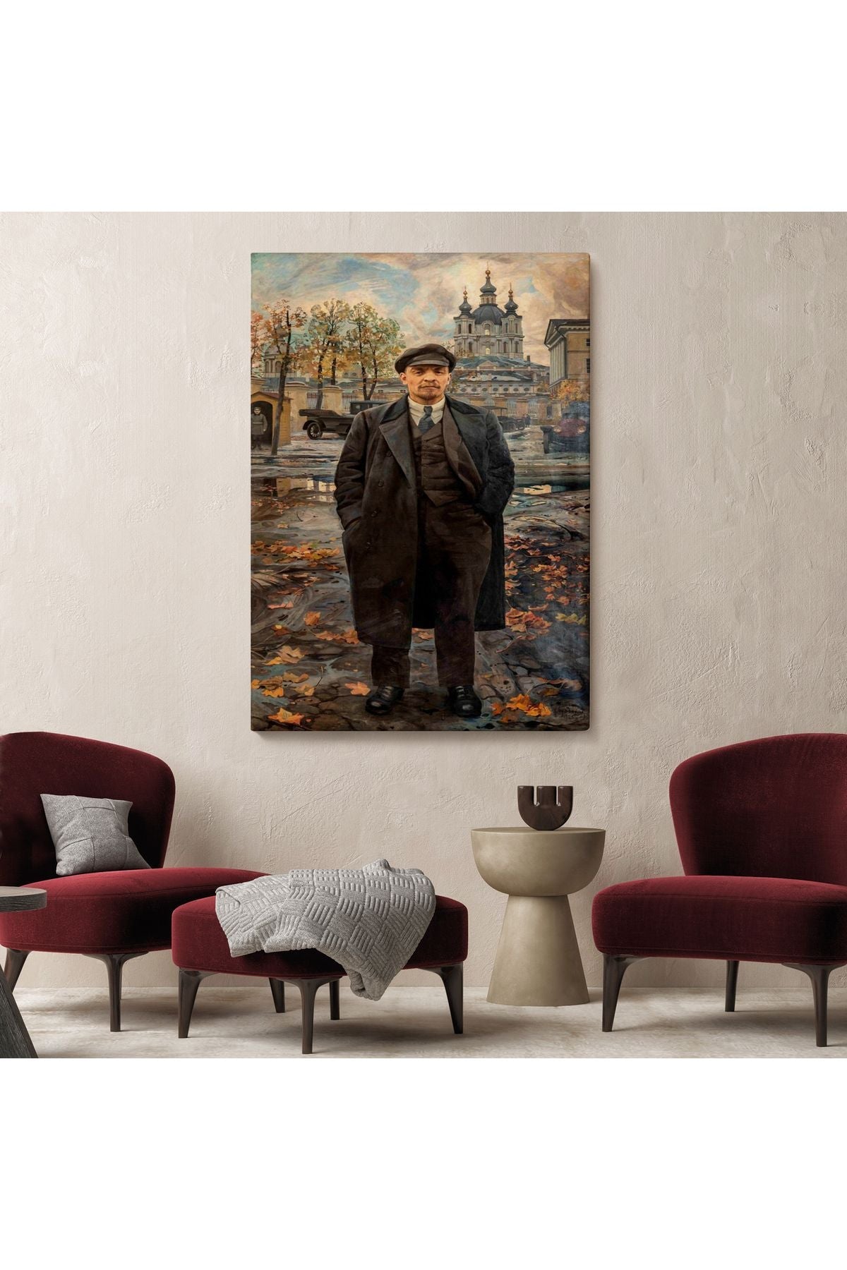 Vladimir Lenin  Sovyet Dönemi Rusya Dekoratif Duvar Tablosu-6194