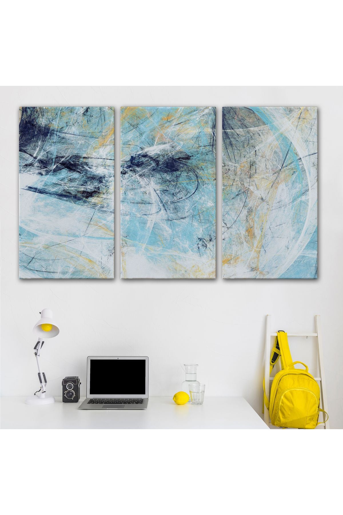 Fütüristlik Soyut Dekoratif Kanvas Duvar Tablosu-3471