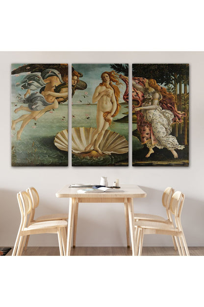 Dekoratif Duvar Tablosu-Venüs'ün Doğuşu Eseri Sandro Botticelli Kanvas Tablo 5163