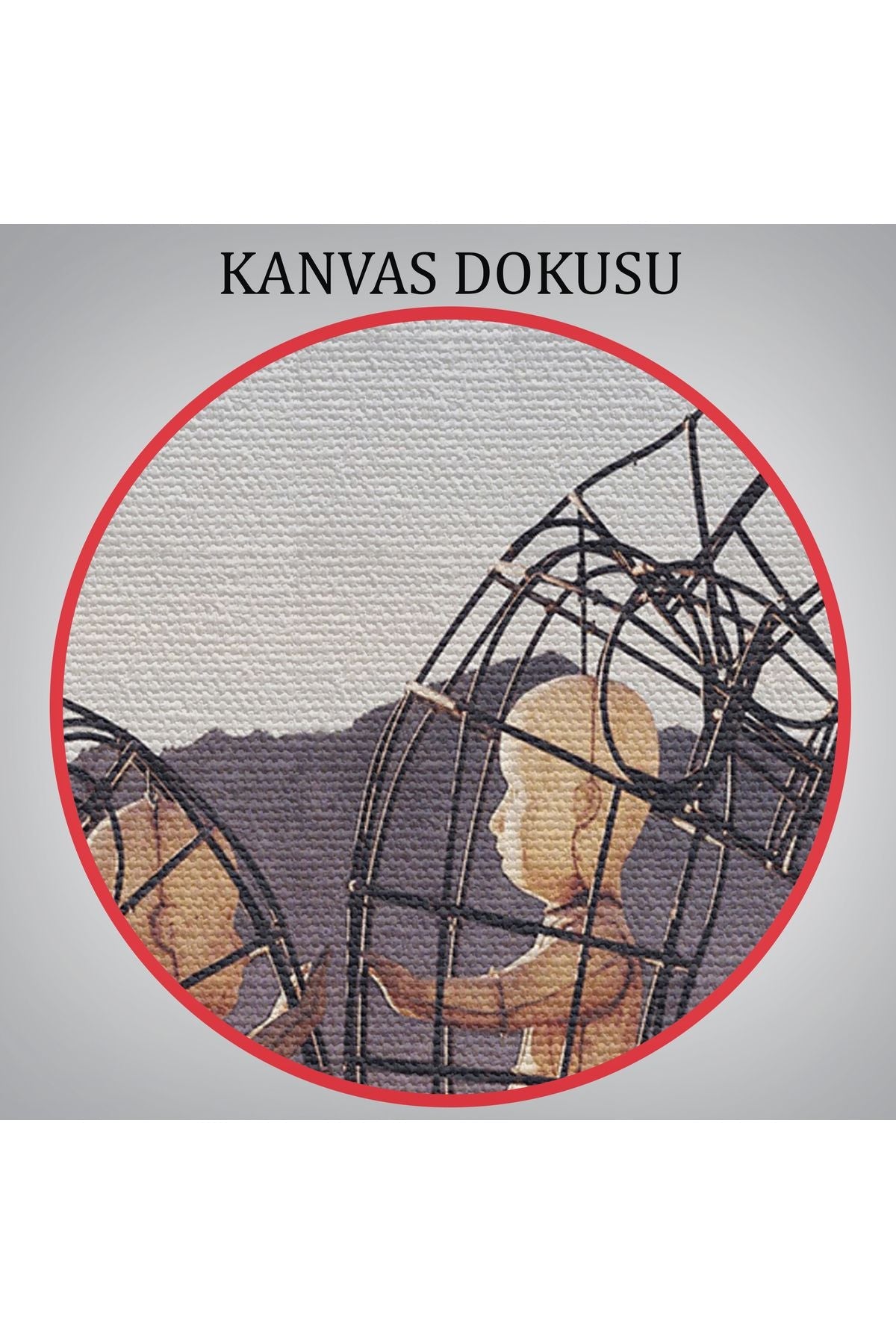 Ejderhanın Kaşındaki Savaşçı Kanvas Tablo-5084
