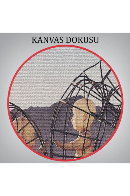 Ejderhanın Kaşındaki Savaşçı Kanvas Tablo-5084