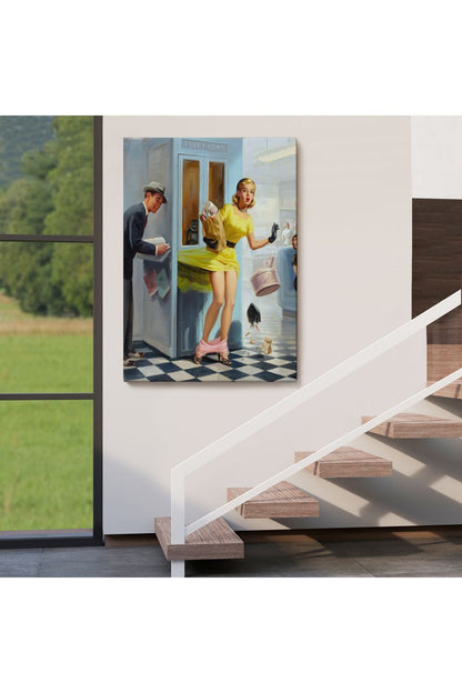 Kanvas, Duvar Tablosu, Dekoratif, Pin-up Girl 6458 EGKNV