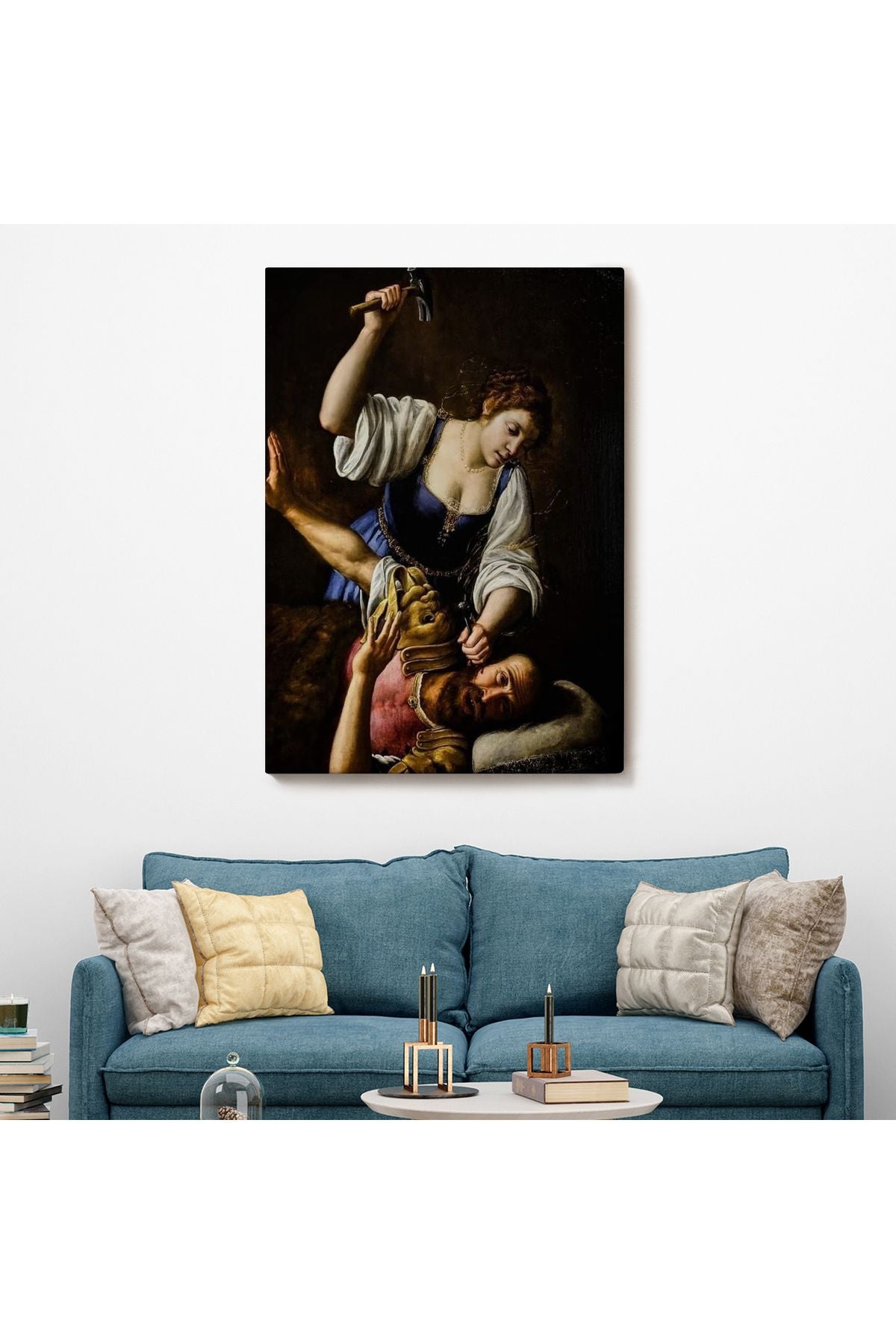 Giuseppe Vermiglio'un Jael And Sisera isimli Eseri Dekoratif Duvar Tablosu-6121