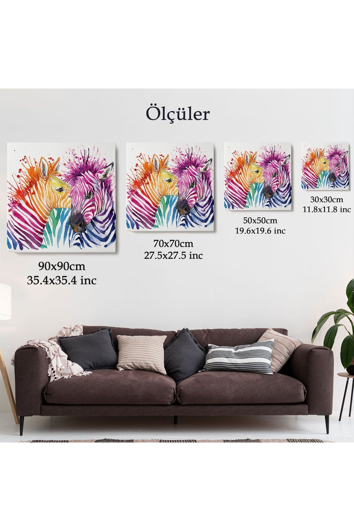 Zebralar Dekoratif Kanvas Tablo-5810