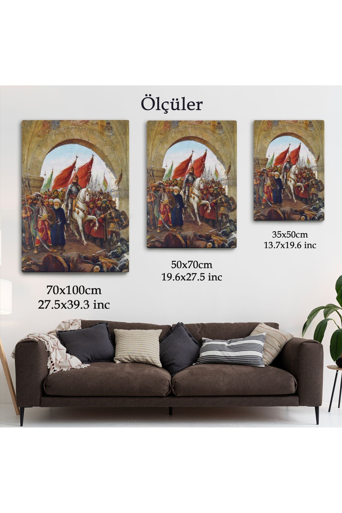 Fausto Zonaro Fatih Sultan Mehmet İstanbul'a Girerken Kanvas Tablo-5298