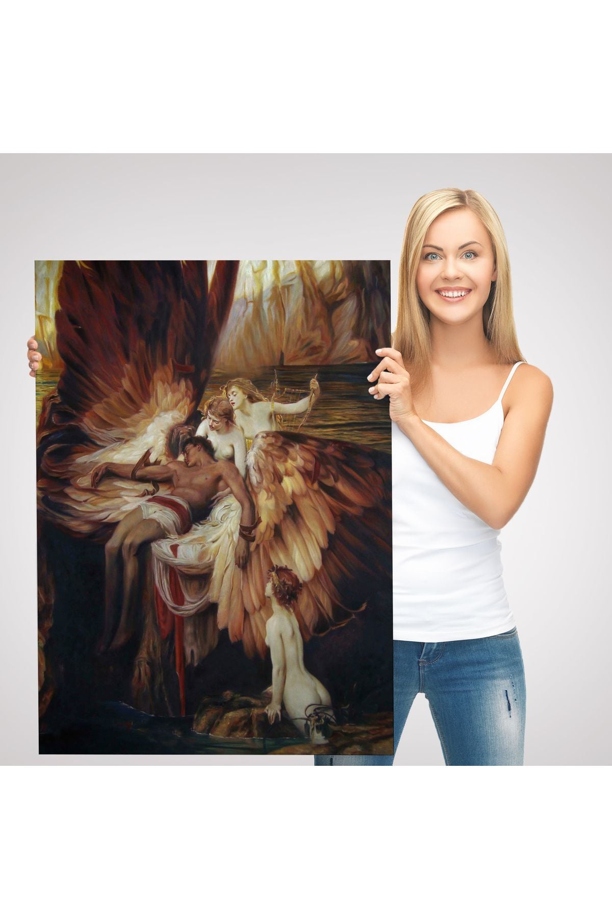 İkarus İçin Ağlayan Melekler Tablosu - Lament For Icarus-6499