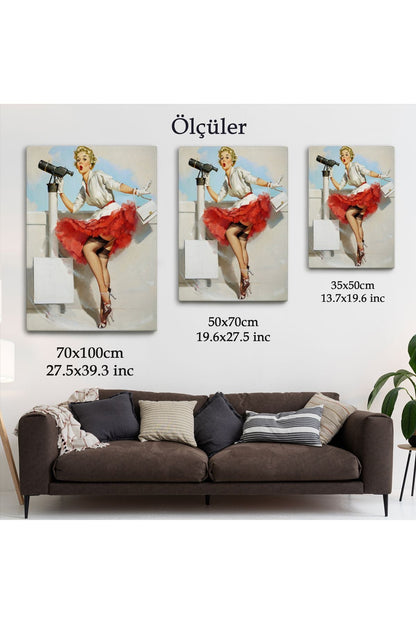 Sexi Denizci Kadın Dekoratif Duvar Tablosu-6434