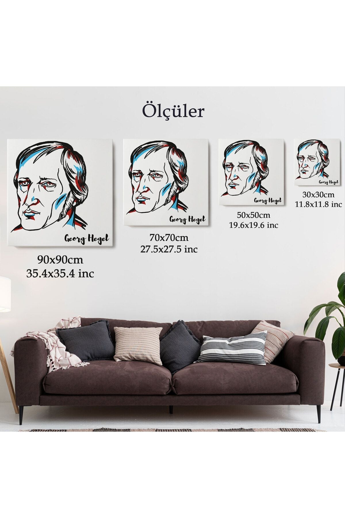 Georg Wilhelm Friedrich Hegel Dekoratif Kanvas Tablo-5819