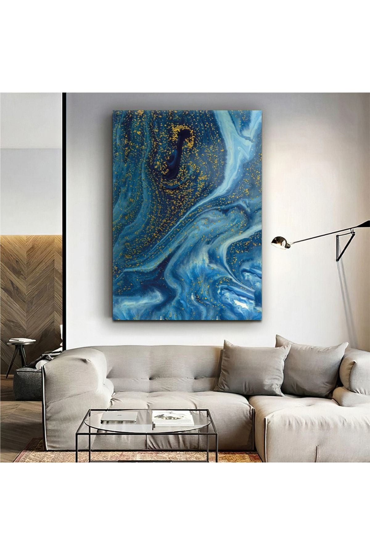 Modern Dalgalar Kanvas Tablo