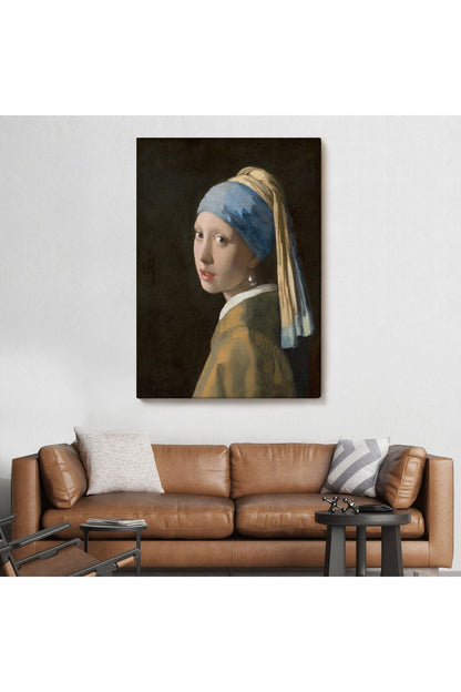 İnci Küpeli Kız Kanvas Tablo, Ressam Johannes Vermeer -4969