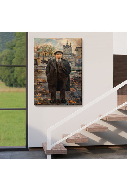 Vladimir Lenin  Sovyet Dönemi Rusya Dekoratif Duvar Tablosu-6194