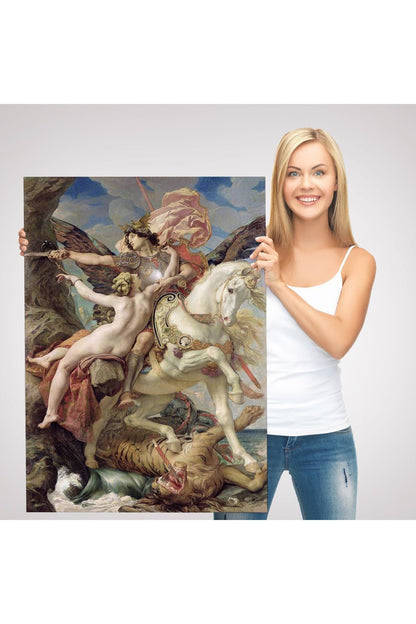 Joseph Paul 'un Ruggiero ve Angelica Tasviri Duvar Tablosu-6218