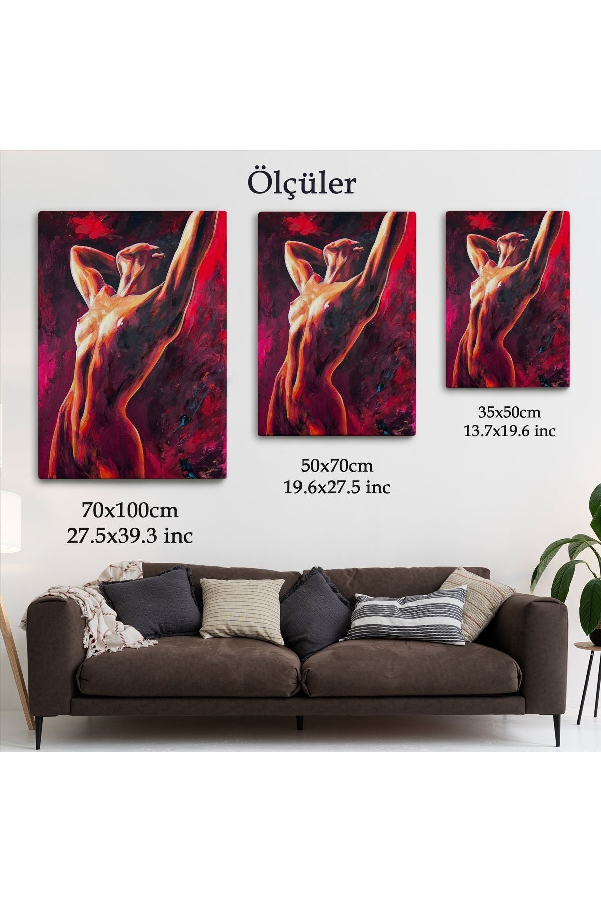 Çıplak Sexi Kadın Dekoratif Duvar Tablosu-6140