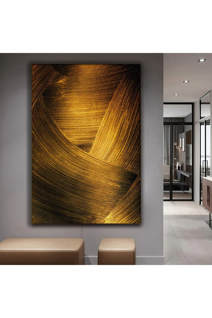 Modern Altın Kum Kanvas Tablo