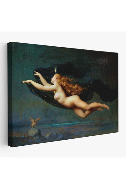 La Nuit by Auguste Raynaud Kanvas Duvar Sanatı Tablo, Klasik Sanat-5406