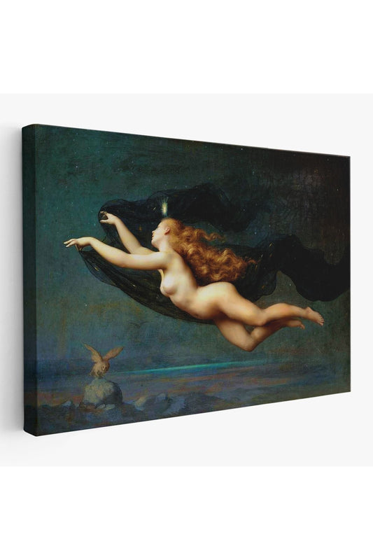 La Nuit by Auguste Raynaud Kanvas Duvar Sanatı Tablo, Klasik Sanat-5406