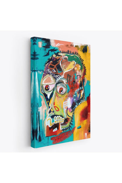DB  Jean Michel Basquiat, İsimsiz Kafatası 1981 Kanvas Tablosu-4977