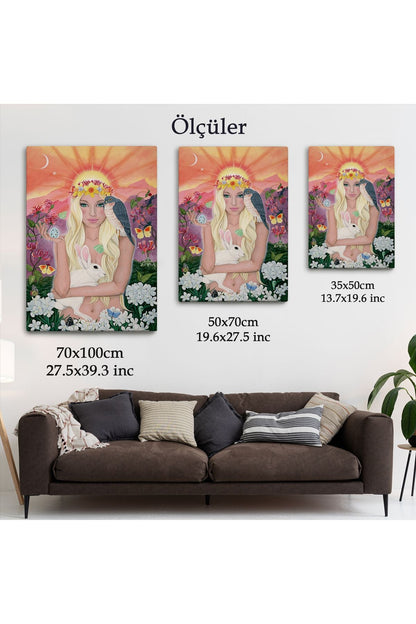 Güneş Saçan Güzel Kadın Tablosu-6403