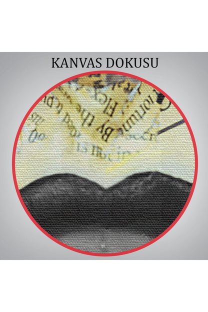 Fermuar Makyajlı Güzel Kızın Yakın Çekim Portresi Kanvas Tablo-4973