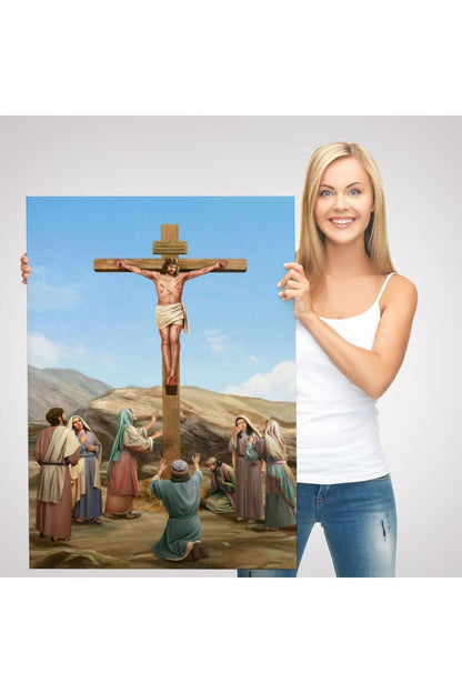 Isa'nın Çarmıha Gerilmesi Kanvas Tablo-5236