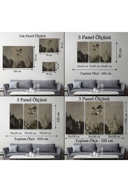 Amerikan Kabusları Tablo, Şabat Ayini, Cadı Uçuşu Kanvas Tablo, Wiccan Sihirli Dekor-5374