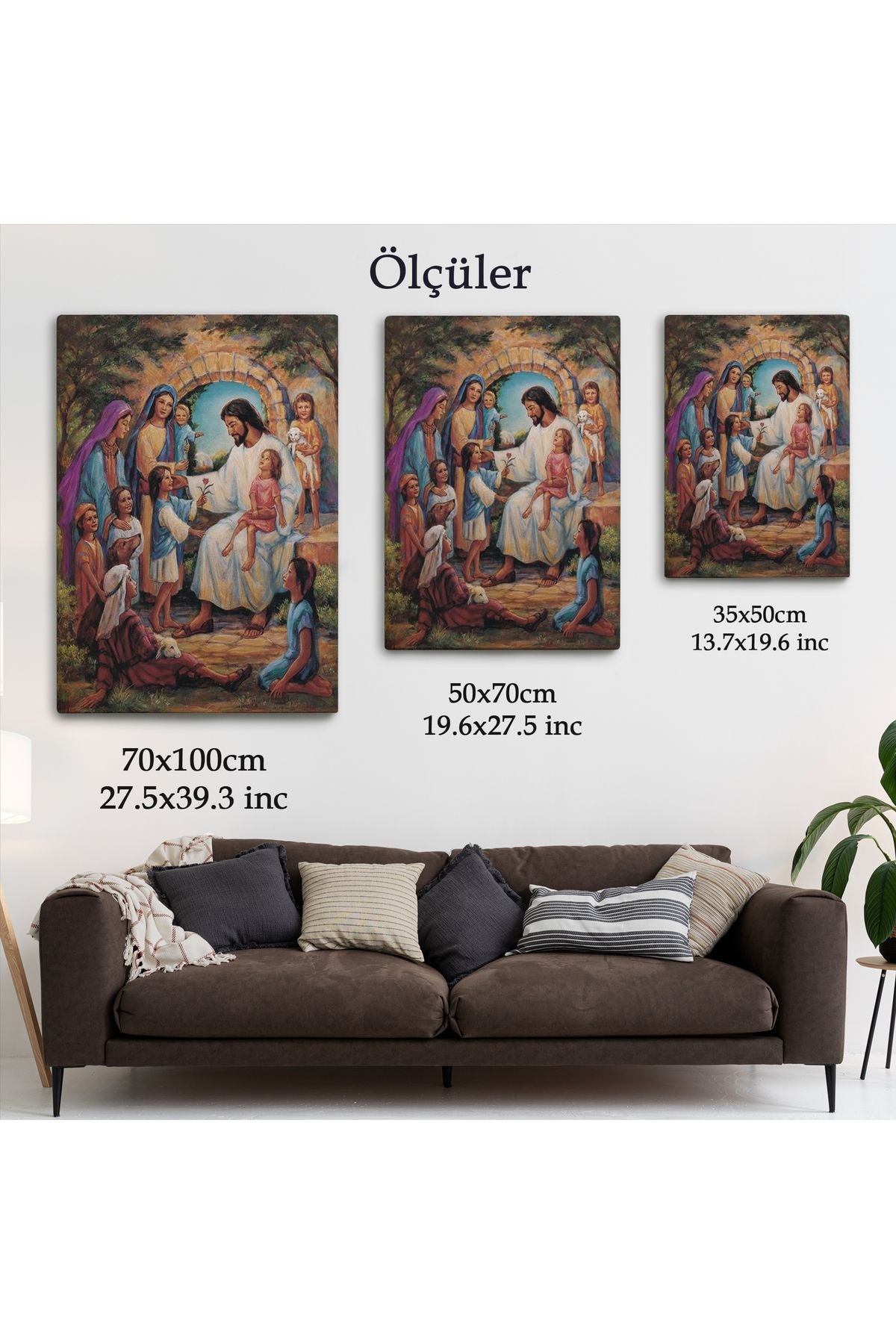 İsa Mesih ve Çocuklar Dekortif Duvar Tablosu-6236