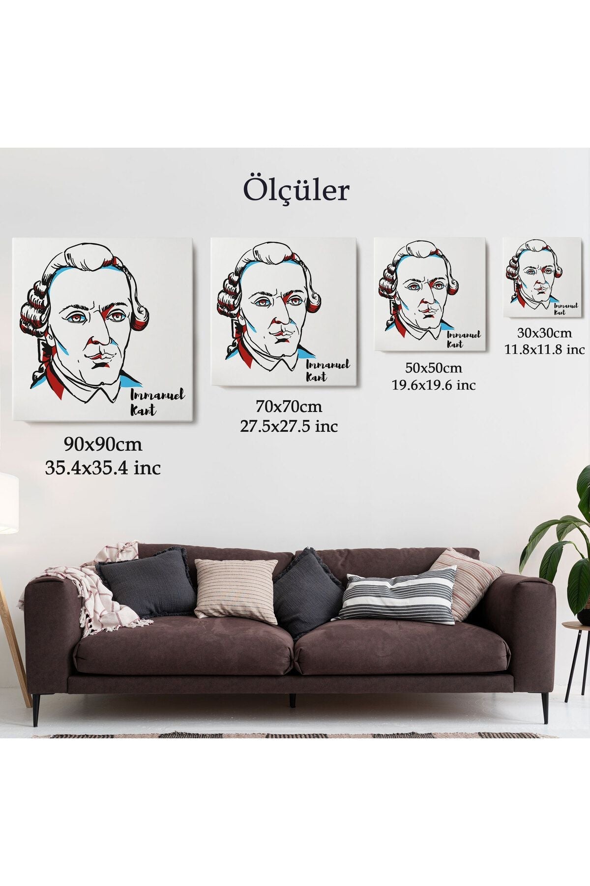 Immanuel Kant Dekoratif Kanvas Tablo-5820