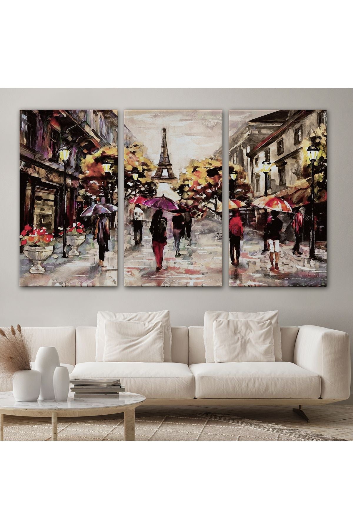 Fransa Paris Eyfel Manzara Manzaralı Dekoratif Duvar Tablosu-3634