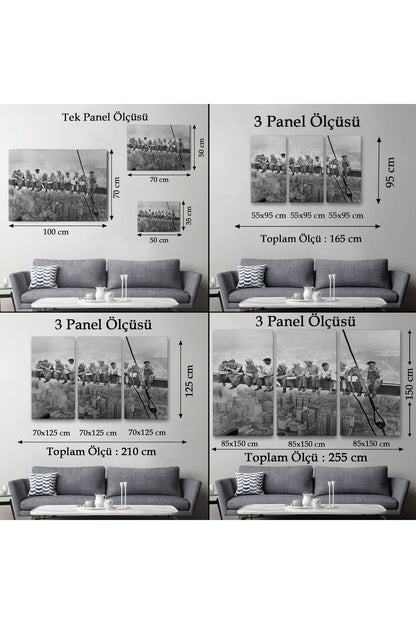 Bir Gökdelenin Tepesinde Öğle Yemeği New York Kanvas Tablo-5408
