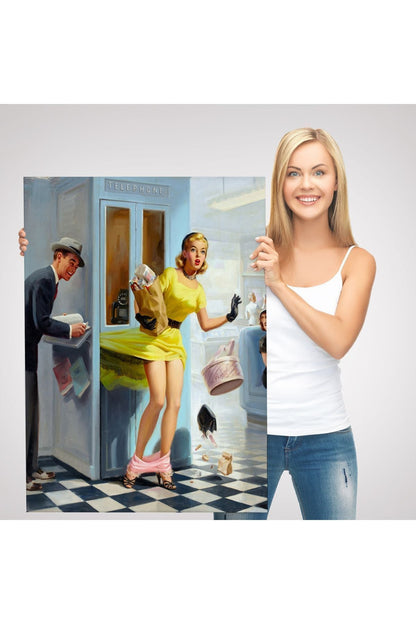 Kanvas, Duvar Tablosu, Dekoratif, Pin-up Girl 6458 EGKNV