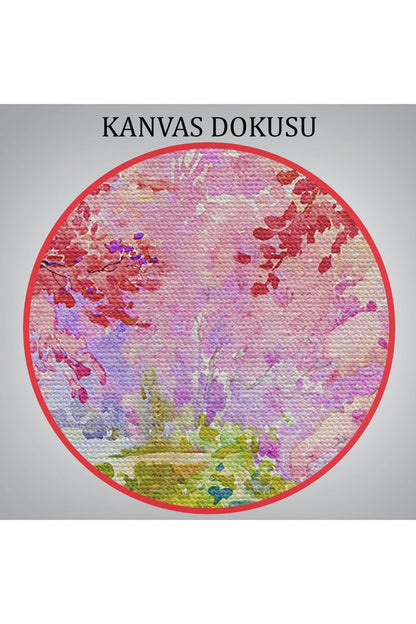 Sakura Ağacının Altındaki Sevgililer Kanvas Tablo-5082