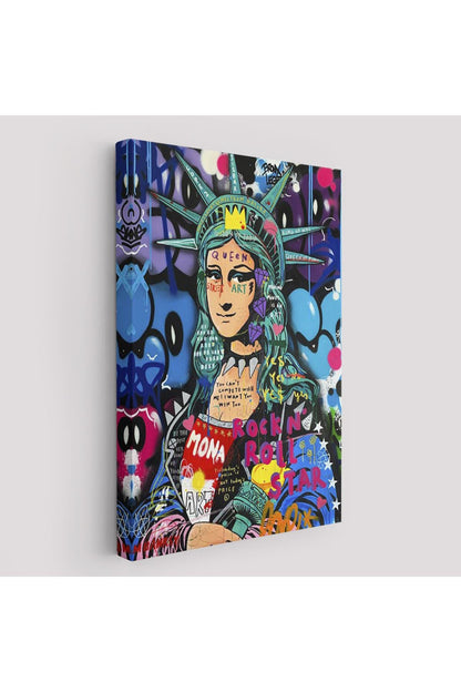 Mona Lisa Grafitti Pop Art Duvar Tablosu -6216