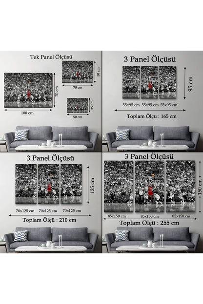 MLT Brnd product092 Michael Jordan Üçlük Şutu Kanvas Tablo-5139