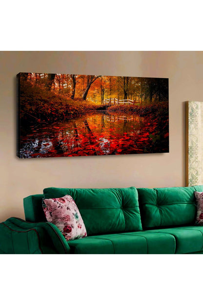 Kanvas Sonbahar Manzara Tablosu