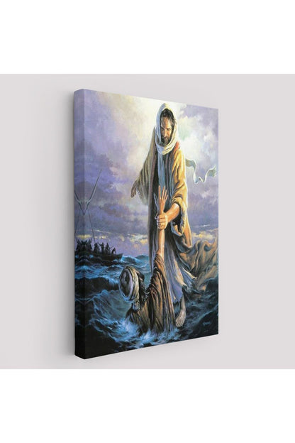 İsa Peteri Kurtarıyor Tablo, Hırıstıyan Hediyesi, Jesus Saving Peter-6092