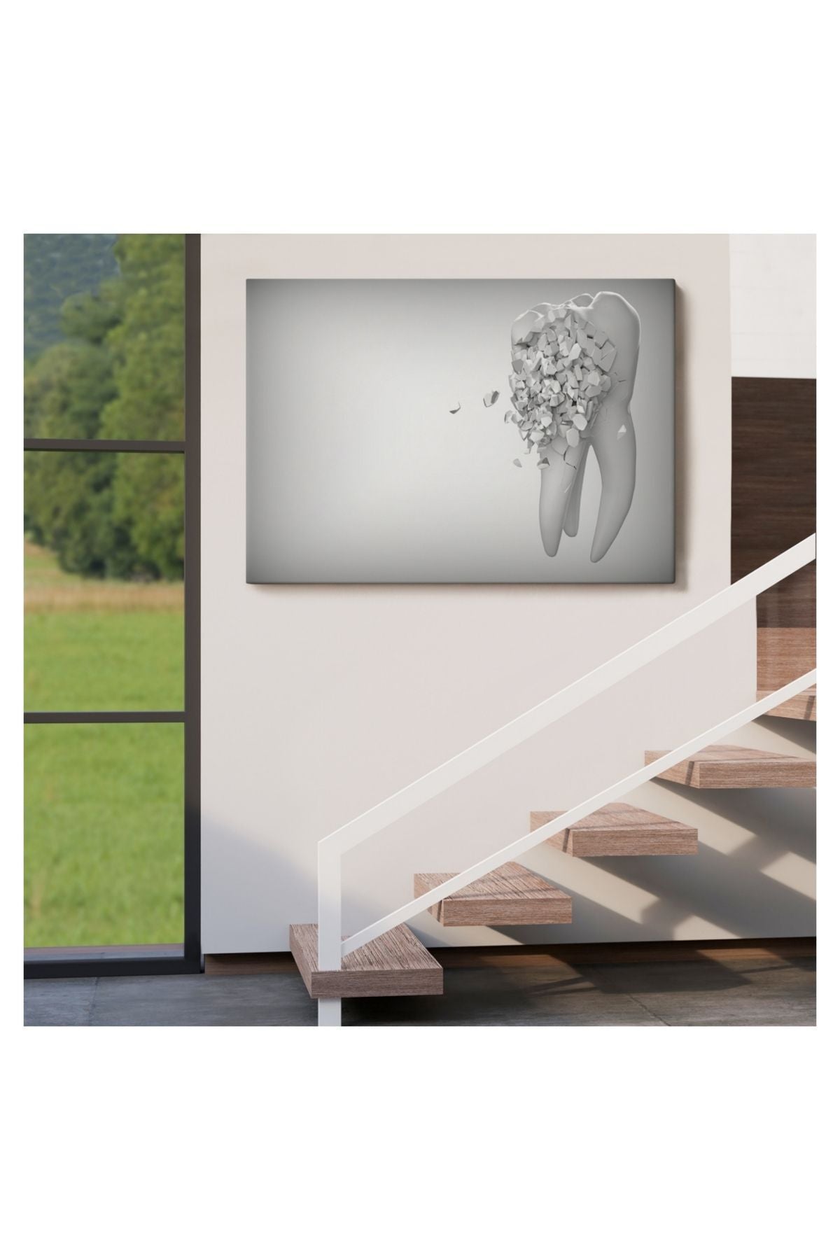 Kanvas Tablo, Duvar Dekoru, Çürüyen Diş, Diş Kliniği Diş Hekimi 5372 BUNGKNV