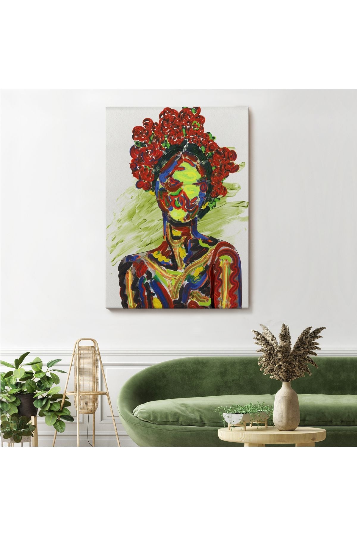 HG Renkli Kadın Modern Duvar Tablosu-6005