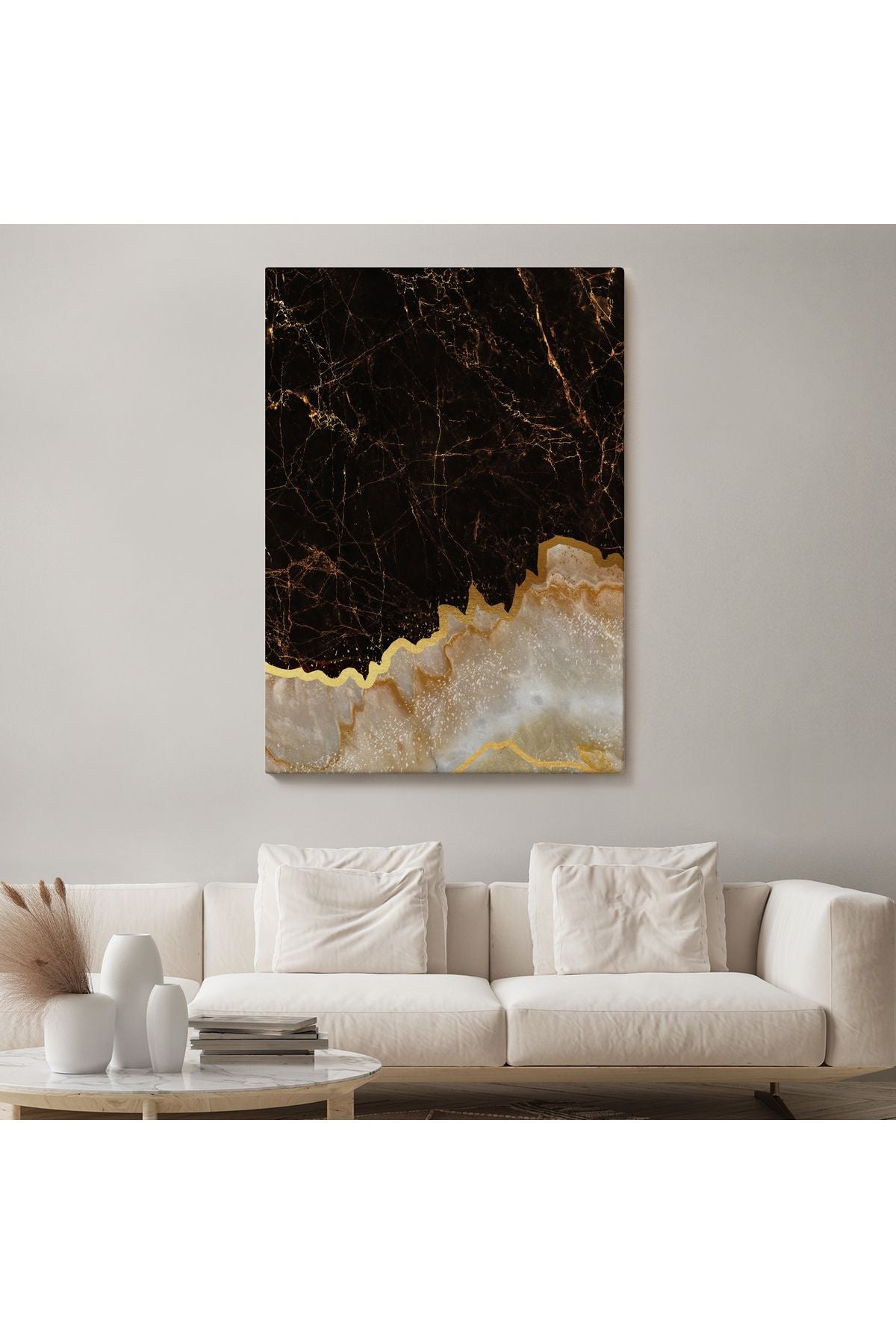 Mermer Desenli Dekoratif Kanvas Tablo-5176