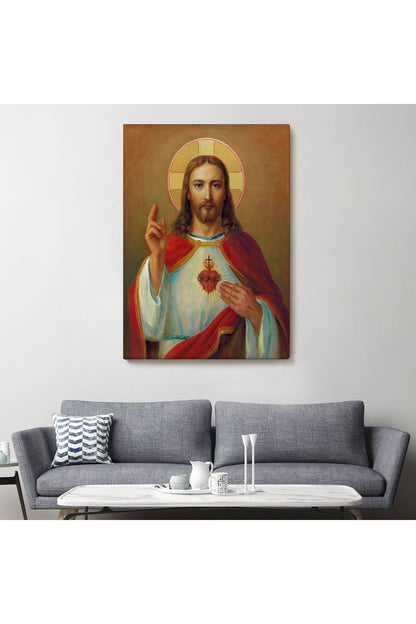 İsa'nın En Kutsal Kalbi Tablosu - The Most Sacred Heart Of Jesus-6478