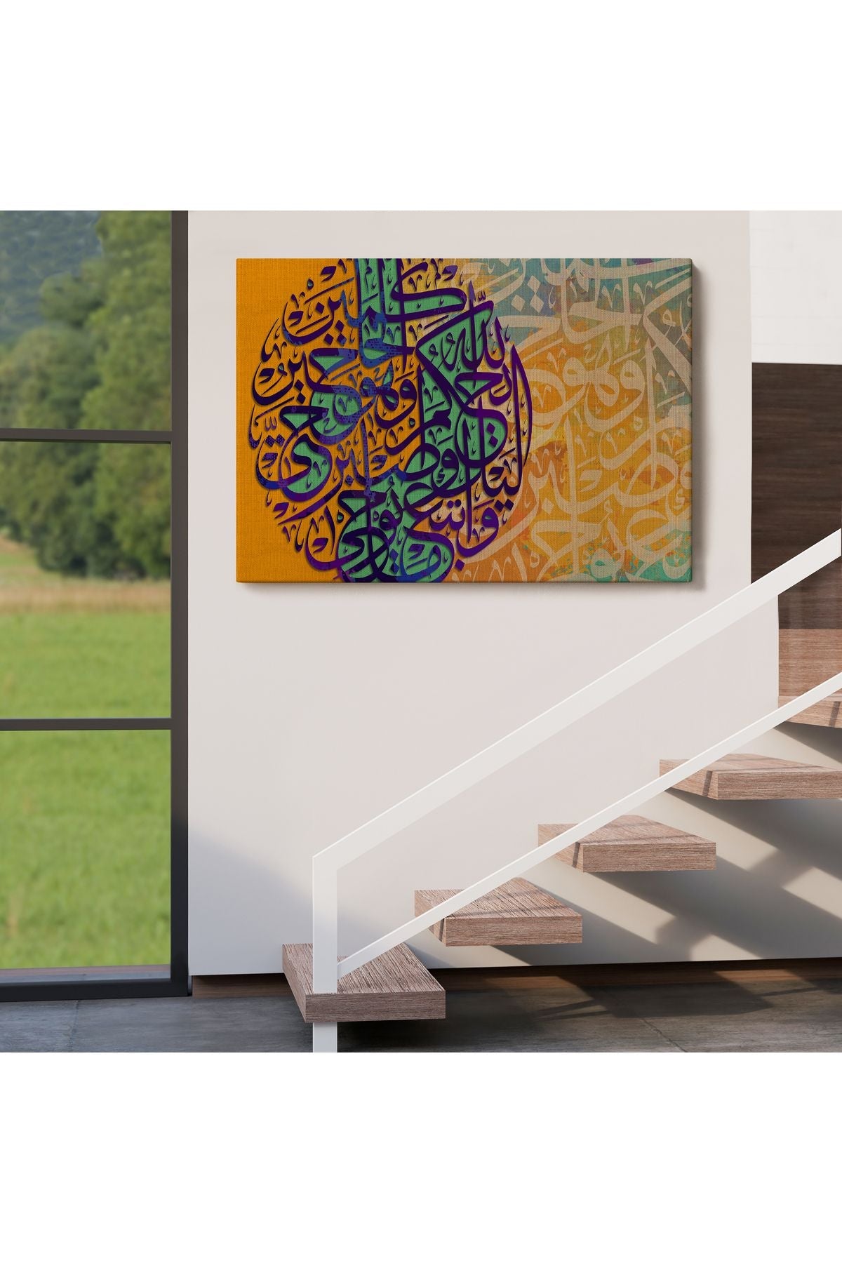 Kanvas Tablo-Sana Vahyolunana Uy ve Allah Hükmünü Verinceye Kadar Sabret, Hat Tablo 3401