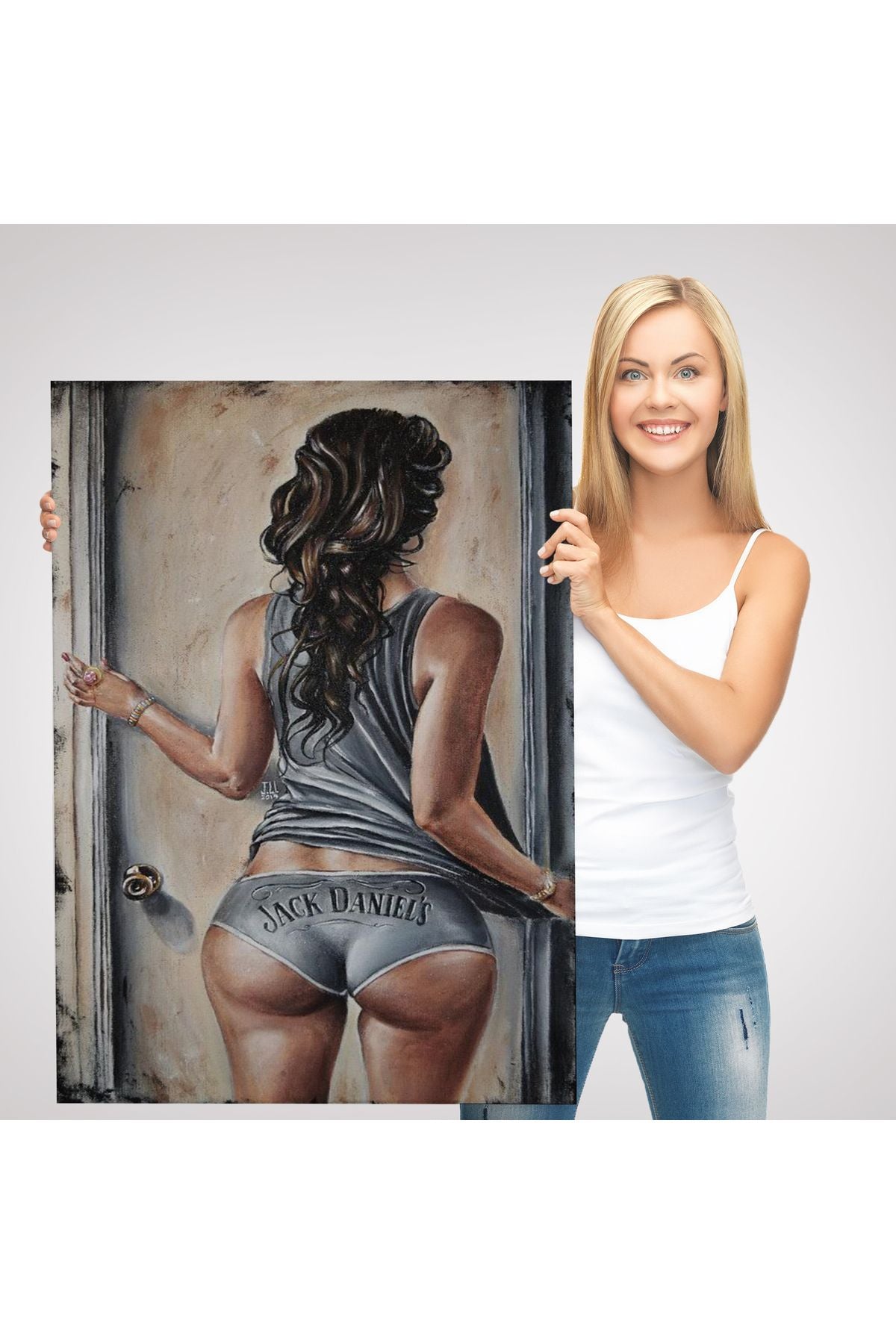 Sexi Popolu Kadın Dekoratif Duvar Tablosu-6120